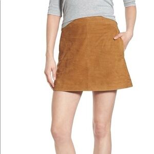 Sun & Shadow Suede Mini Skirt